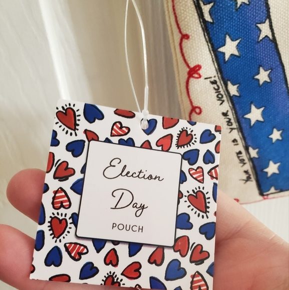 NWT BRIGHTON 2024 VOTE ELECTION DAY POUCH BAG SHOULDER CROSSBODY RED WHITE BLUE - Picture 5 of 15